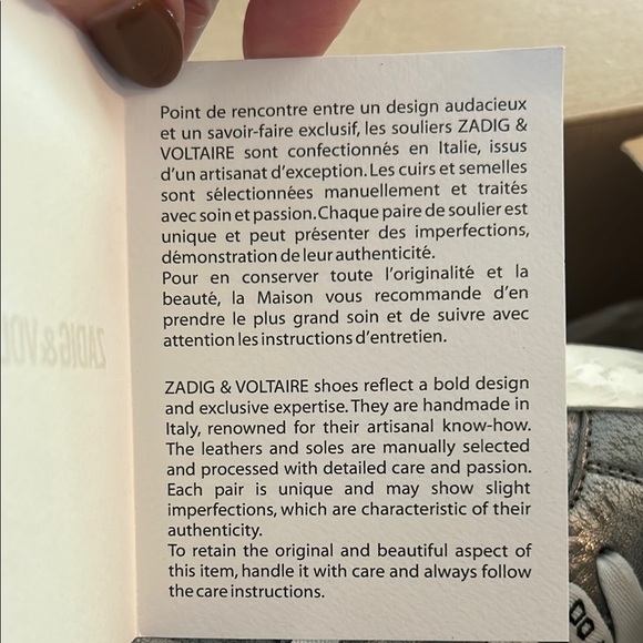 Zadig and Voltaire White and Silver Flash Ace Sneakers. - Picture 10 of 13